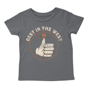 Best In the West SS Tee-Faded Black